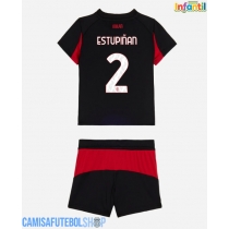 Camisa de time de futebol AC Milan Pervis Estupinan #2 Replicas 1º Equipamento Infantil 2025-26 Manga Curta (+ Calças curtas)